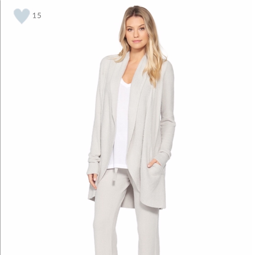 Barefoot Dreams Circle Cardi Silver